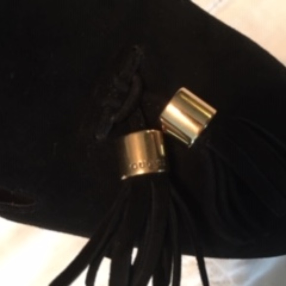 BNIB-Gucci Black Suede Leather Loafer Heels - Picture 2 of 8